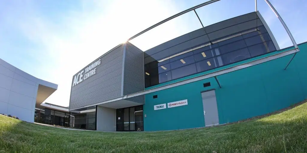 ACE Training Centre building with modern architecture in Australia.